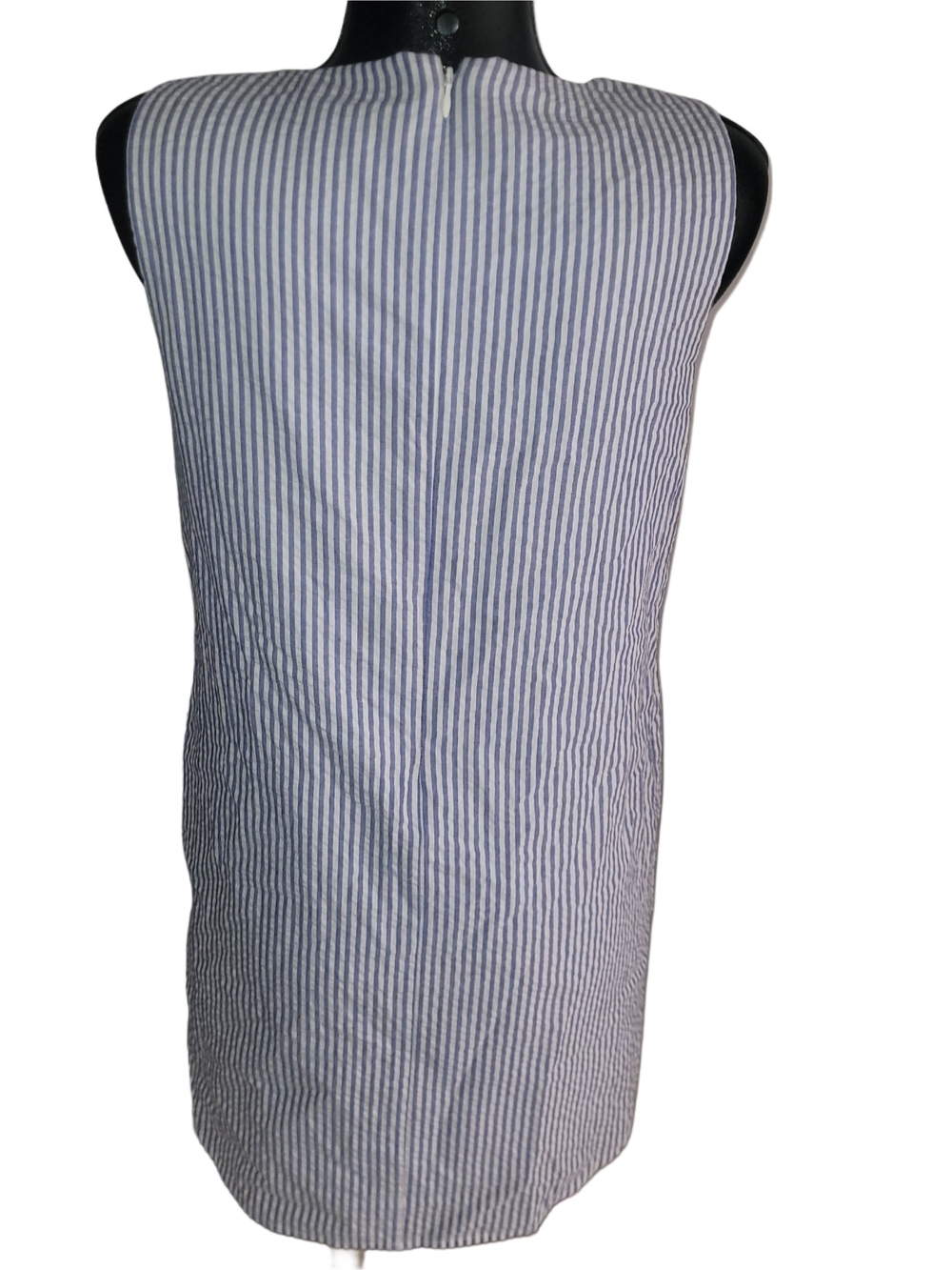Charlie Paige Striped Sleeveless Shift Dress with Red Embroidered Front Size S - Picture 4 of 5